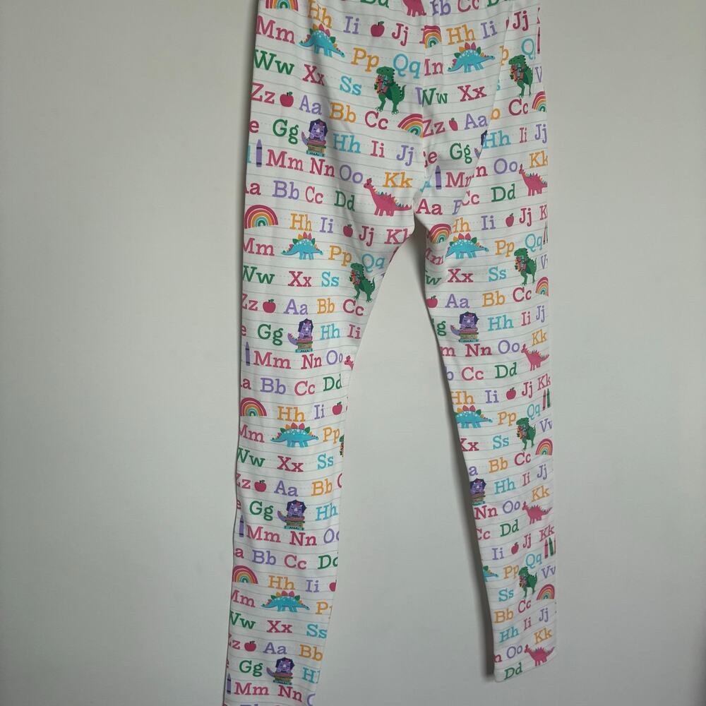 Gymboree Alphabet Dinosaur Leggings Girls Size 12 NWT School Print